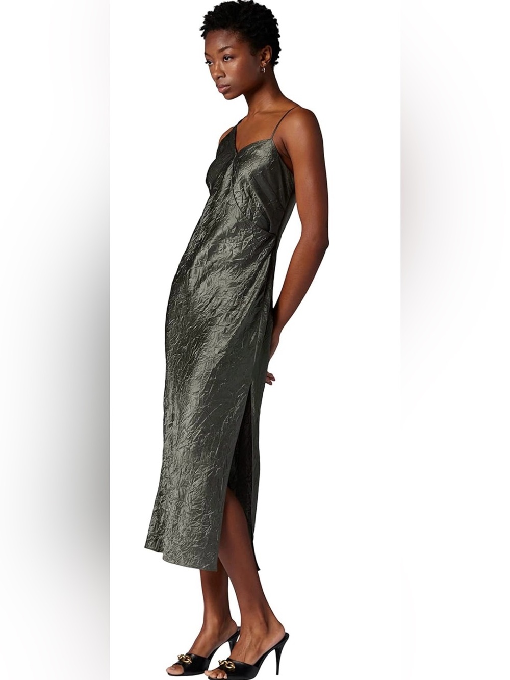 EQUIPMENT SILK BLEND Aurore Crinkle
Wrap dress CastorGrey